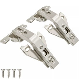 TOUCH 135 Degree Clip-on Bi-Fold Lazy Susan Connected Corner Cabinet Hinges H-Quality - Face Frame, 2 Pairs (4 Pcs)