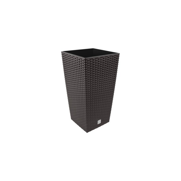 Prosper Plast Dark Brown Planter - 17cm x 17cm x32cm