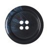 6 Pack Navy 20mm Round Faux Horn Plastic Buttons with