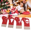 Christmas Stocking Decorative Cartoon Pattern Cuff Stocking Ornament for Tree