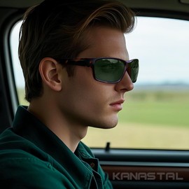 KANASTAL Sunglasses Men's Polarised Sports Glasses UV400 Protection Sports Sunglasses Cycling Glasses Cycling Glasses for Fishing Running Climbing Golf Hiking, Matte Leopard Frame/G15 Lens, Unit size
