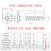 JOUGU Wood Screws #14 × 2-1/4 inch Torx Star Drive