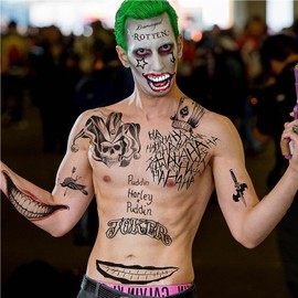 Children's Tattoo, Temporary Tattoo Sticker Set for Girls and Boys, Waterproof for Children's Birthday Party Bags, Festival Party Decoration (Clown)