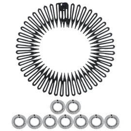 Uonlytech 10 Piezas Diadema De Peines Flexibles para El Cabello Peine Diademas para Mujer Envoltura De Pelo De Plástico Circular Peine Elástico Perder El Plastico Peine De Dientes Anchos Ola