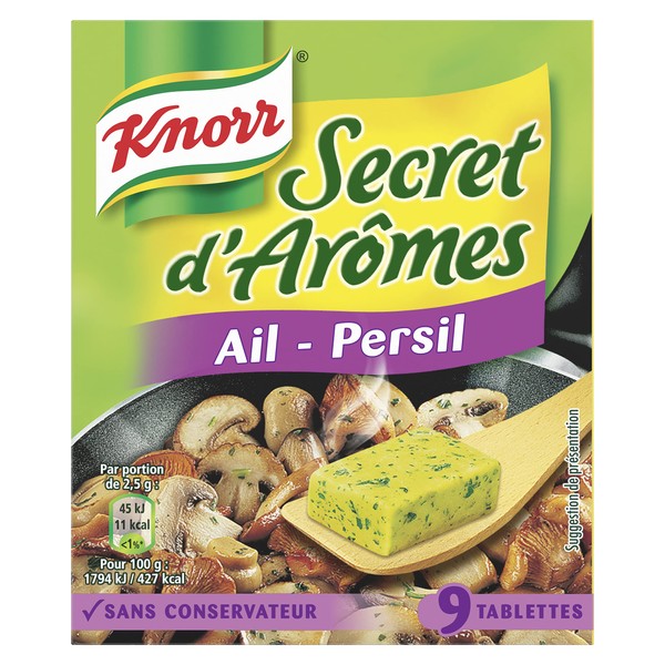 Knorr Secret Aroma Seasoning Garlic Parsley 9 Cubes 90 g – Pack of 6