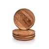 Indus Lifespace Dinner Plate Acacia Wood Round Set of 4