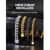 Bandmax Mens 9MM Chunky Chain Necklace 24 Inches Black Miami