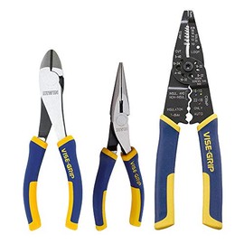 Bundle. IRWIN VISE-GRIP Wire Stripping Tool/Wire Cutter, 8-Inch (2078309) with IRWIN VISE-GRIP Diagonal Cutting Pliers, 6-Inch (2078306) and IRWIN VISE-GRIP Long Nose Pliers, 6-Inch (2078216)