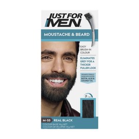 Just for Men Beard Color Real Black, 1 piece / 저스트 포 맨 남성 비어드 컬러 M-55 리얼 블랙 검정 수염 염색약 Just for Men Beard Colour Real Black, 1개
