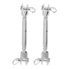 2PCS M8 Thread Stainless Steel Turnbuckle Wire Rope Tensioner Marine