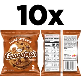 Grandma's Big Cookies, Chocolate Chip, (10 Pack)