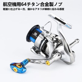 GOMEXUS T42 Handle Knob Titanium, Designed by Mr. Yugawa, Dedicated Eging Handle Knob with Good Spool Feel, Compatible with Daiwa Type S, Shimano Type A Handle Knob