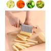 koofull Crinkle Cutter Knife Stainless Steel Cutting Tool for Potato