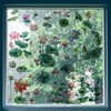 CRASPIRE 8 Sheets Lotus Flower Window Decal Large Lotus Leaf