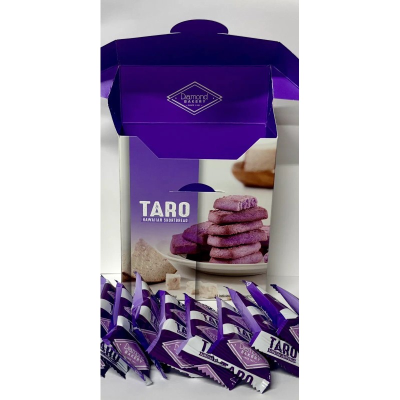 Diamond Bakery Hawaiian Shortbread Taro Flavored Cookies 4.4oz Box 12ct
