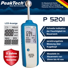 PeakTech Professional Moisture Meter – 1 x P 5201