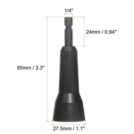 sourcing map 2pcs Wire Twisting Tool for Drill, Electrician Wire Twisting Tool, Electrical Wire Twisting with 1/4 Inch Hex Shank for Cable Wire Quick Twisting, Black