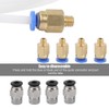 Wendry Tubo de Teflón PTFE (2 PCS), Adaptador Rápido PC4-M6