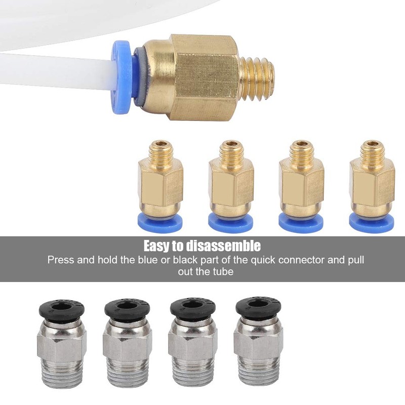 Wendry Tubo de Teflón PTFE (2 PCS), Adaptador Rápido PC4-M6