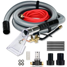 Shop Vac Extractor Kit, Universal Extractor Hose Kit for Shop Vac, Extractor Vacuum Attachment With 25FT Water Line and 10 FT Vacuum Hose & Adapter for Carpet Cleaning