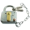 Abus Padlock 235Z/50 with Side Shackle and Chain, Keyed Alike