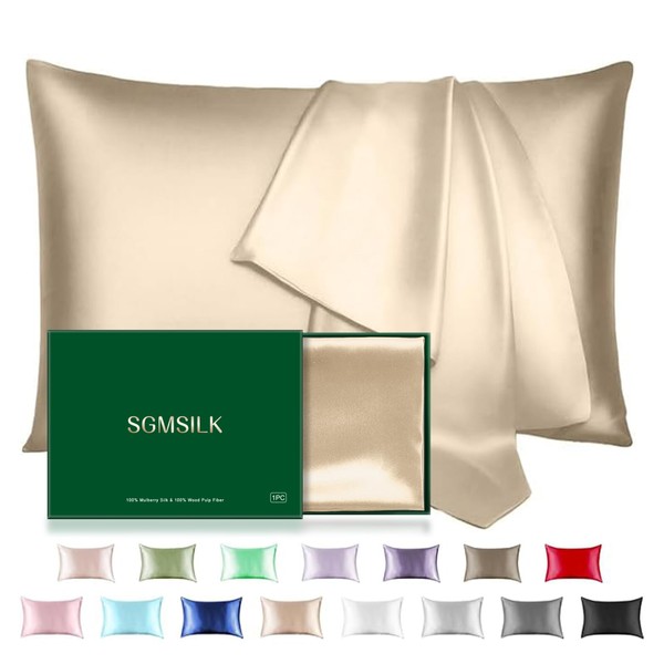 Mulberry Silk Pillowcase for Hair and Skin, SGMSILK 22 Momme