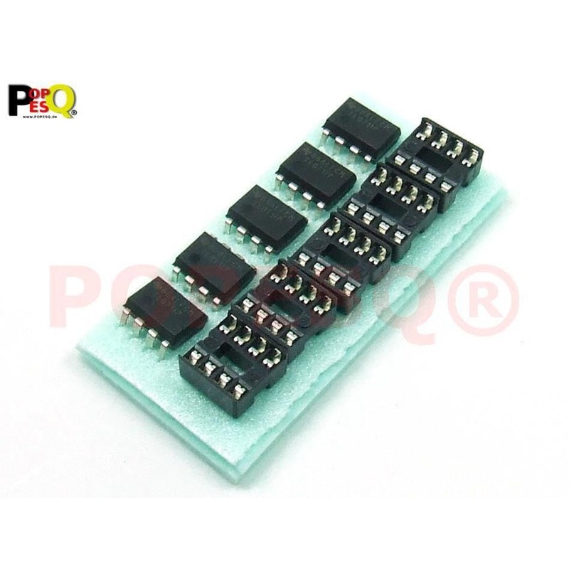 POPESQ® - 5 Pcs. x TL071 with DIP8 Socket Op