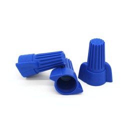 100pcs, Blue Winged Wire Connectors, Wing Wire Nuts Blue, Twist-On Easy Screw On Type Connectors, Heavy Duty, For Connect Electrical Wiring, Wing wire connectors, Easy Twist-On Ribbed Cap