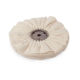 StewMac 12" Domet Buffing Wheel, 3/4" Shaft, Cotton, Flannel, Steel