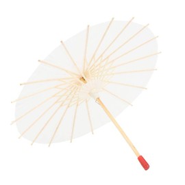 Hztyyier Paper Umbrella Handmade Chinese Oiled Paper Umbrella Parasol Great for Wedding Bridesmaids - Pure White (#2)