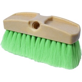 Teravan Green Obround Flow Thru Brush-Car Wash Brush with Very Soft Bristles-Cleaning Brush for RVs,Trucks and Boats (8 Inch)