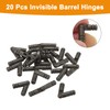 sourcing map 20Pcs Invisible Barrel Hinges, 5x25mm Brass Concealed Hinge,