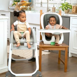 Ingenuity Full Course SmartClean 6-in-1 High Chair – SmartClean EVA Foam, 5 Point Safety Harness, 2 Dishwasher Safe Trays – Slate