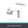 Kenney Fast Fit 5/8" No Measure Curtain Rod Brackets, Brushed