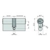 BASI Set of 2 V55 profile double cylinders, 30/30 mm,