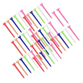 Bnineteenteam 50Pcs 70mm Plastic Tees Tees de durables y estables Herramienta de Asistencia de Entrenamiento de con Cinco Garras y sin Arrastre para Practicar