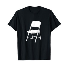 Folding Chair Shirts Unisex-Adults Classic Fit Cotton 100% T-Shirt Black Small