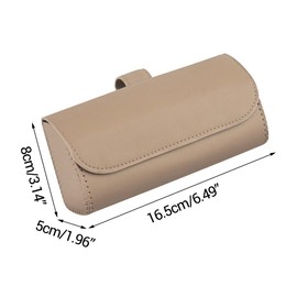 MiOYOOW Car Glasses Holder, Magnetic Closure Car Glasses Organiser Box, Vehicle Glasses Storage Box for Car Sun Visor