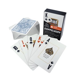 Bullets Playing Cards, Doppelkopf Card Deck for Seniors (French Leaf), Plastic, 2 Corner Signs, Jumbo Index, 57 x 88 mm