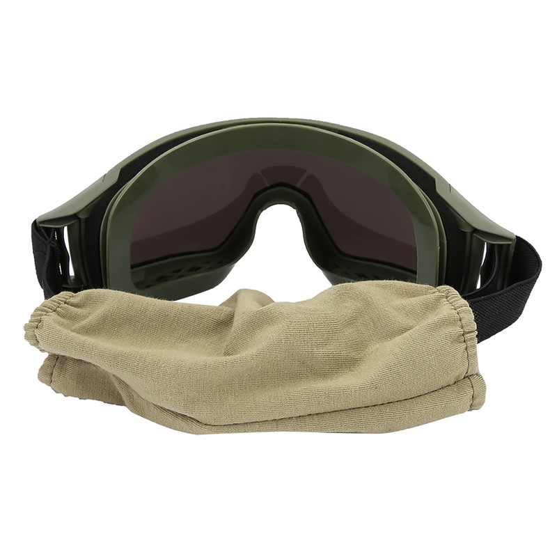 Goggles Paintball Ski AntiDust AntiFog Eye Protection Glasses(army Green)