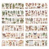 LSYYSL 24 Plant-Themed Stickers, Retro Stickers, Scrapbook Decoration Materials, Can
