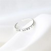 SUGARKITTEN LONDON Sterling Silver Greek Letter Love Forever Open Band