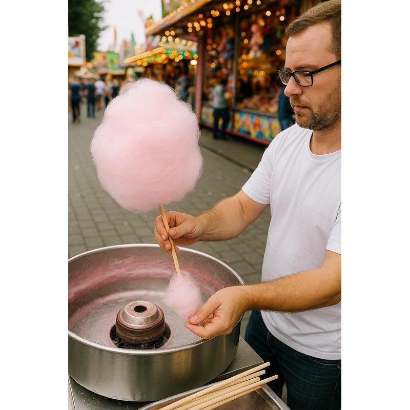 texpot Pack of 100 Cotton Candy Sticks 30 cm 4