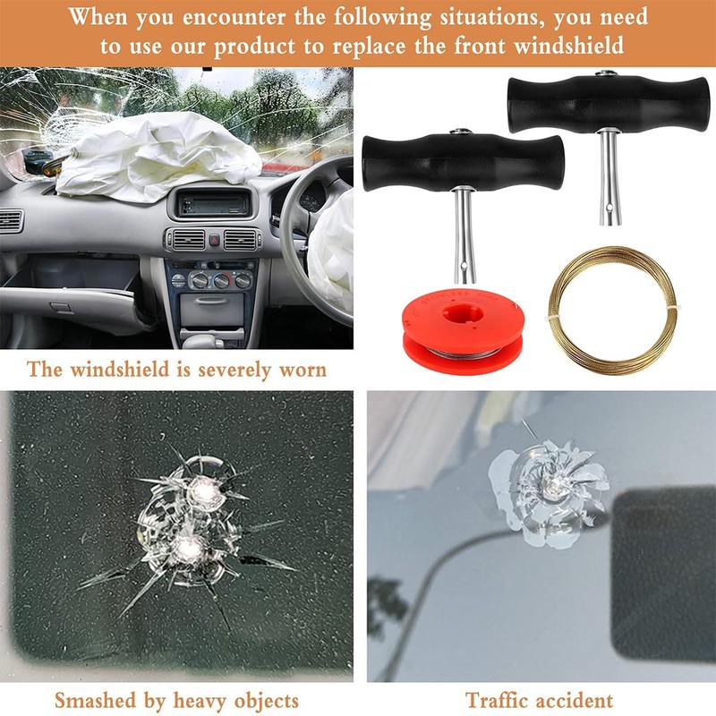 Laroal Car Windshield Removal Tool High-carbon Steel Window Glass Dividing