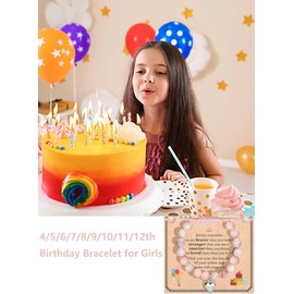 Birthday Bracelets for Women Natural Stone Bracelet Beaded Stretch Bracelet Adjustable Beaded Bracelet Heart Charm Bracelet Happy Birthday Gift