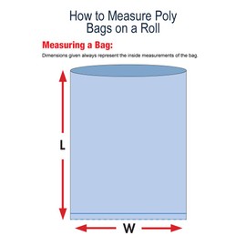 Aviditi 6" x 8" Heavy Duty Plastic Poly Bags on a Roll, 4 Mil, Clear, Perforated Roll for Packaging Parts, Food and Supplies (1 Roll of 750 Bags)