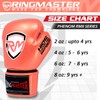 RingMaster Sports Kids Boxing Gloves Carbon Leather Training Sparring Punch
