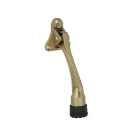 HOME&I Kickdown Door Stopper,4-Inch Door Holder Kick Door Kickstand Rubber Foot (Light Gold, 4 Inch x 1 Pack)