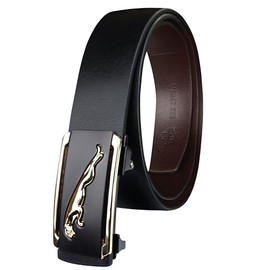 RAK Men's Genuine Leather Belts Casual Jeans Dress Pants ToothLess Automatic Zinc Alloyed Buckle (BE39,115)