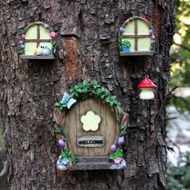 BESPORTBLE 1set Resin Door Window Decorations Tree Ornaments for Garden Decor Lightweight Easy to Install Resin Adornments for Walls Balconies and More